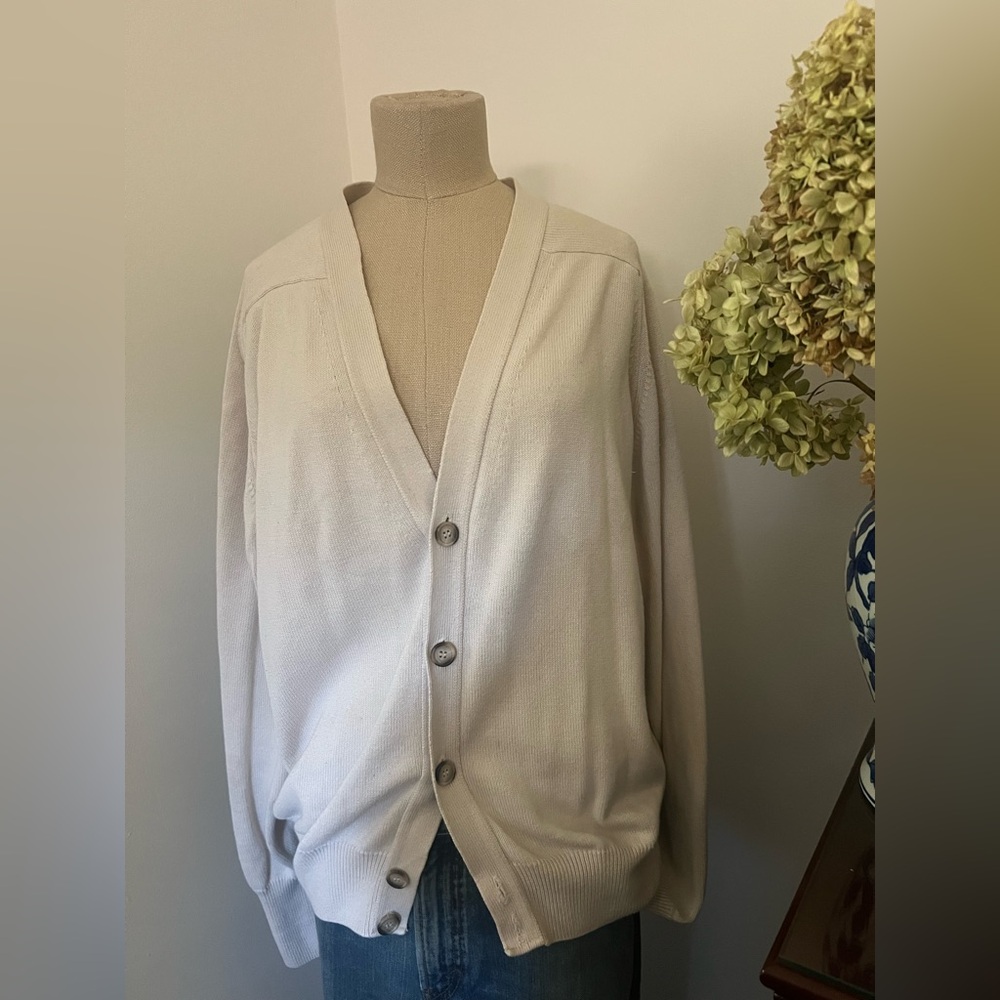 L.L. BEAN Vintage Cotton Cardigan, size L